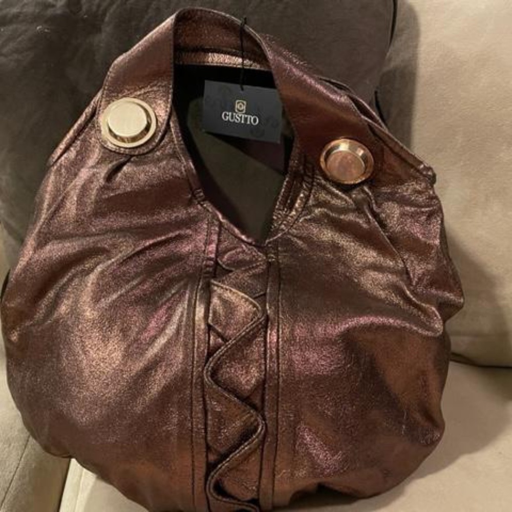 New with tags Gustto "Pavia" leather handbag